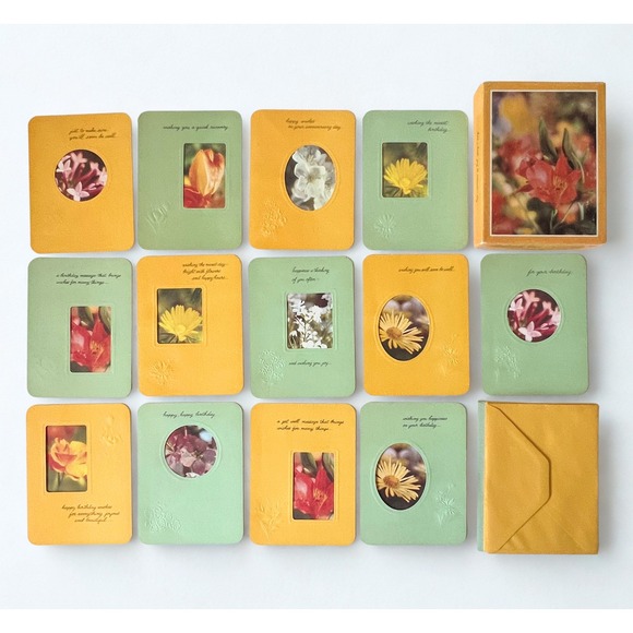 Quality Crest Other - Vintage Thoughtfully Yours 13 Greeting Cards & Envelopes Floral Box Set